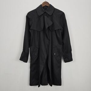 Babaton‎ Aritzia Lawson Trench Coat XS Lyocell Tencel Blend Open Waterfall Front